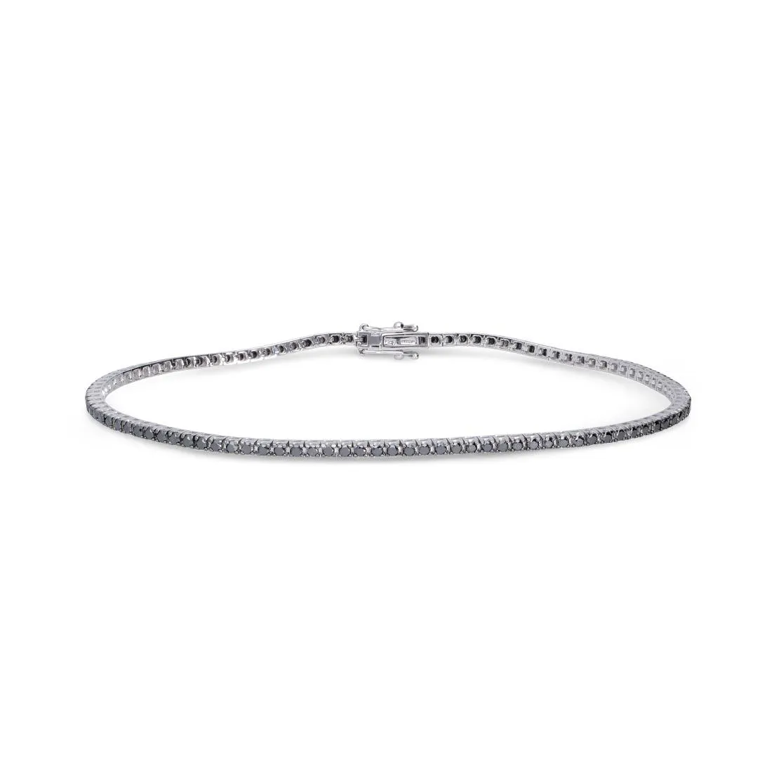 Bracciale tennis con diamanti neri ct. 2,10