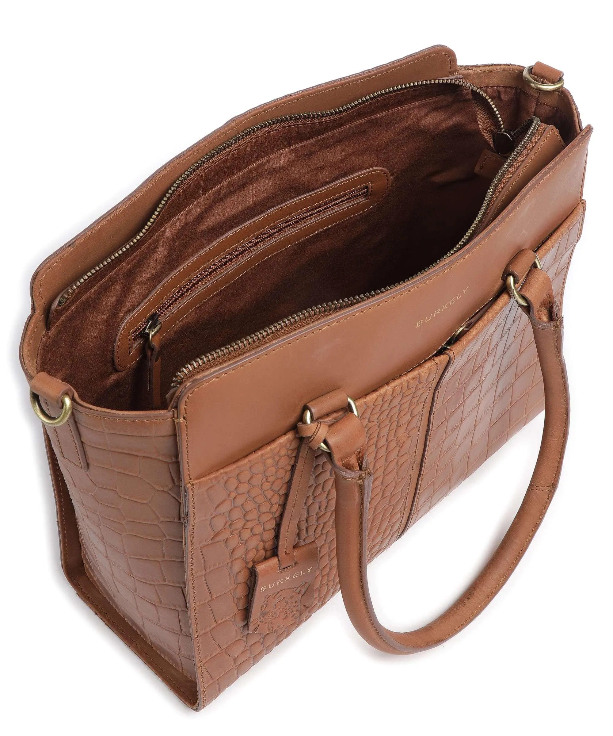  Burkely Cool Colbie Borsa a mano pelle in rilievo cognac  