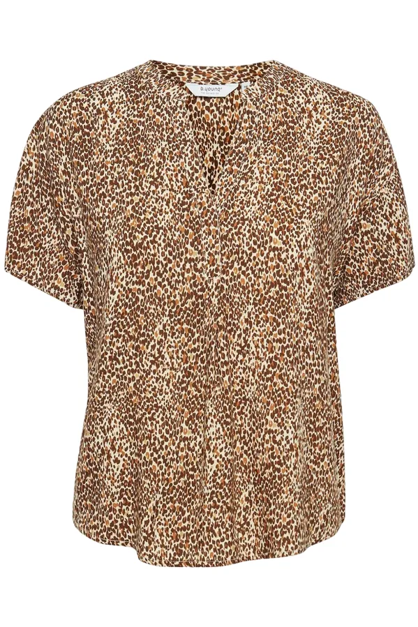 b.young women's sweater with V-neck 20812919 201901 iced coffee mix