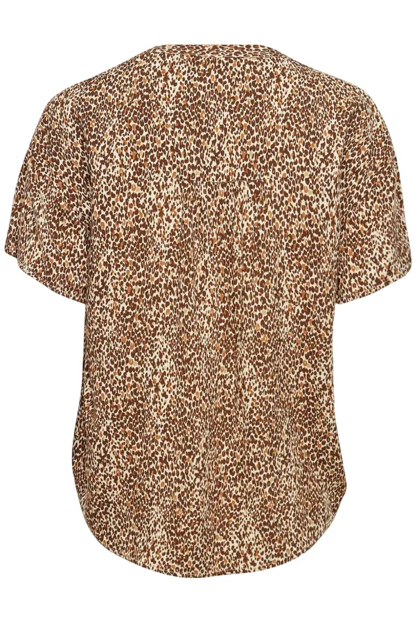 b.young women's sweater with V-neck 20812919 201901 iced coffee mix