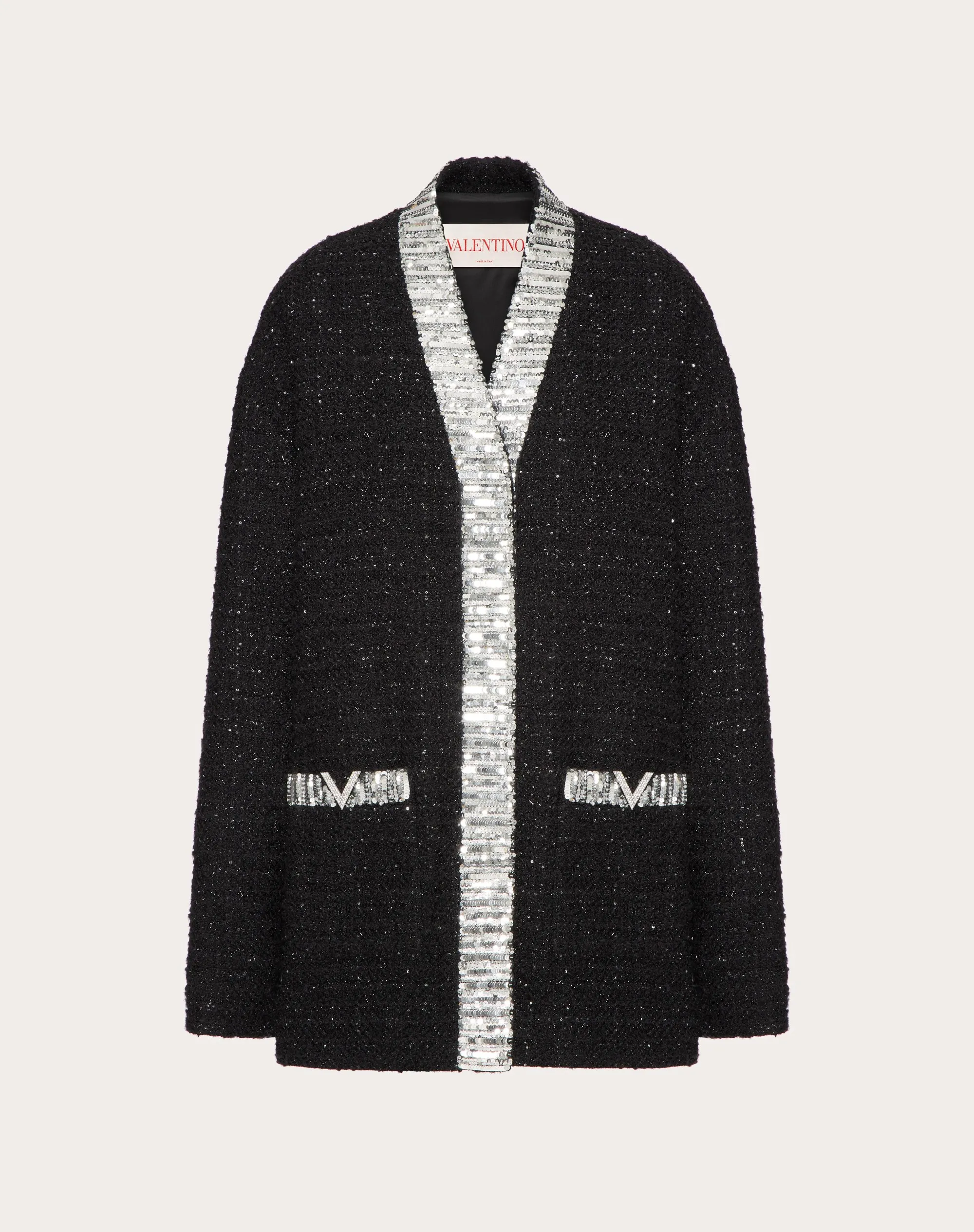CABAN IN GLAZE TWEED RICAMATO