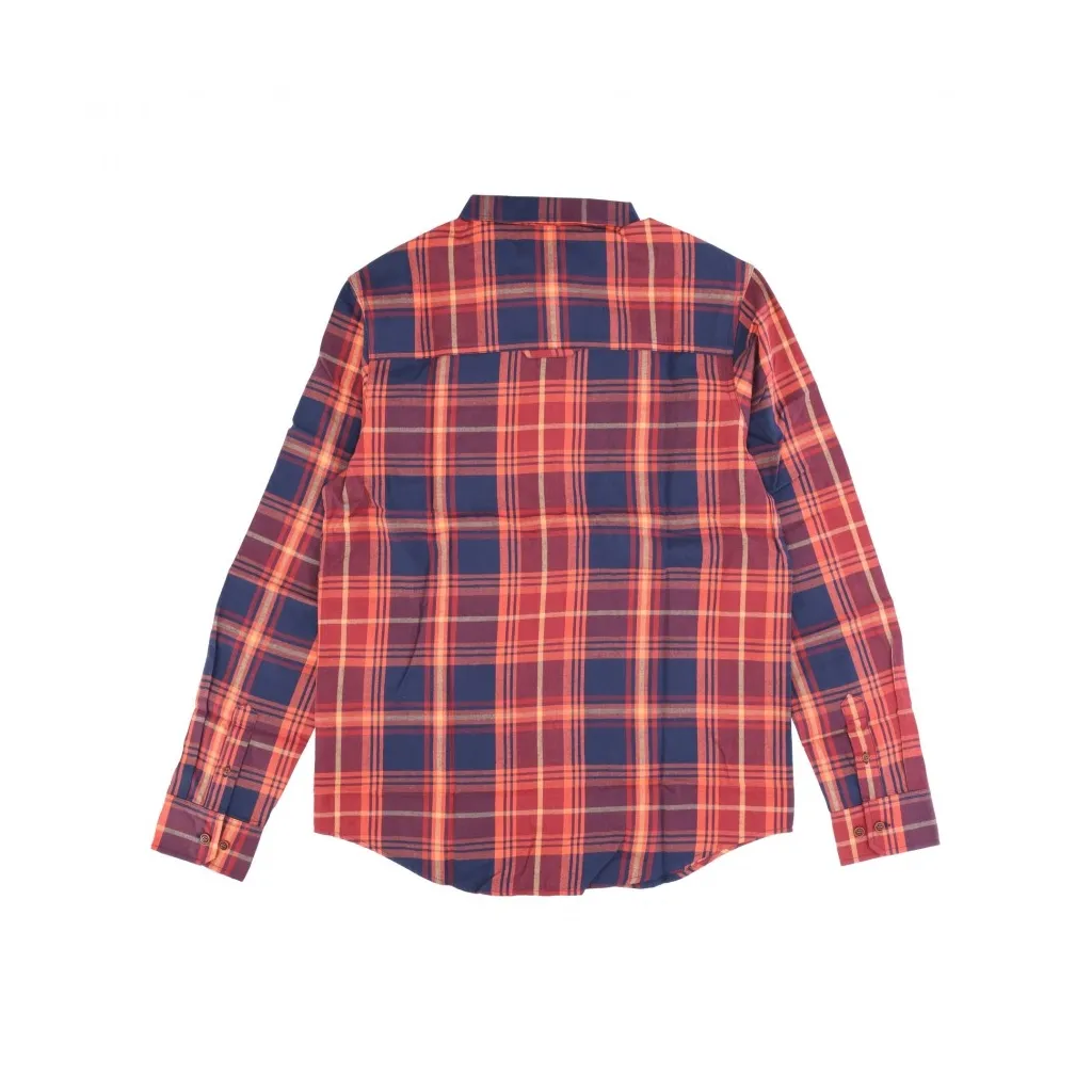 camicia manica lunga uomo big valle shirt NAVY/RED