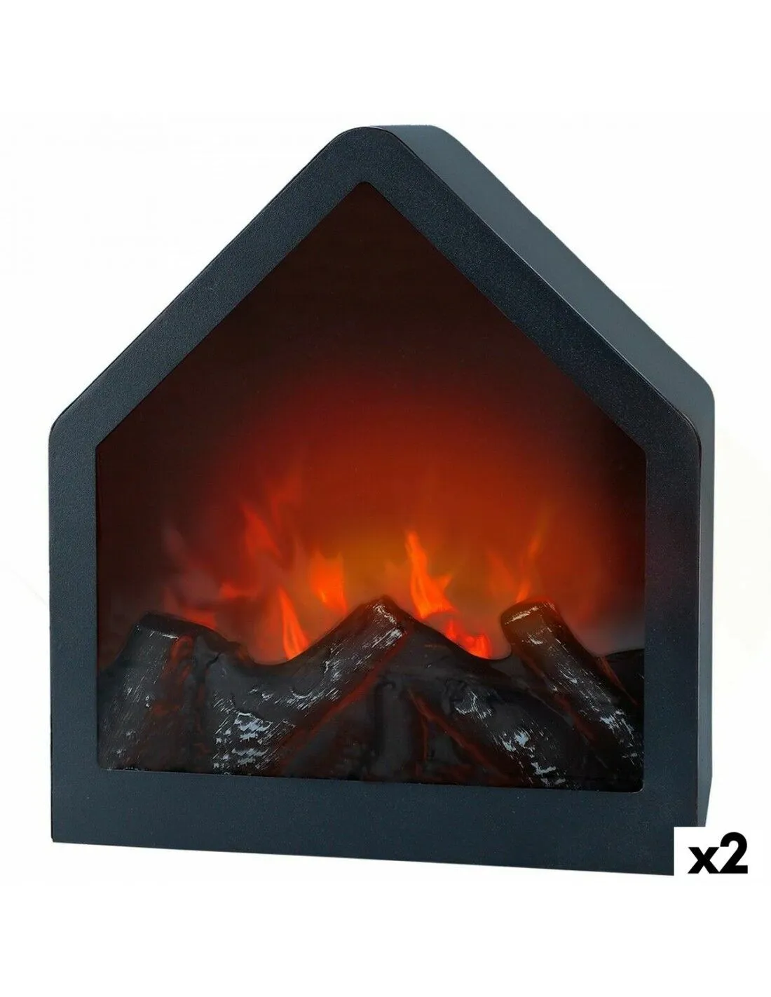 Camino Elettrico Decorativo da Parete Ambients 20 x 23 x 14 cm (2 Unità)