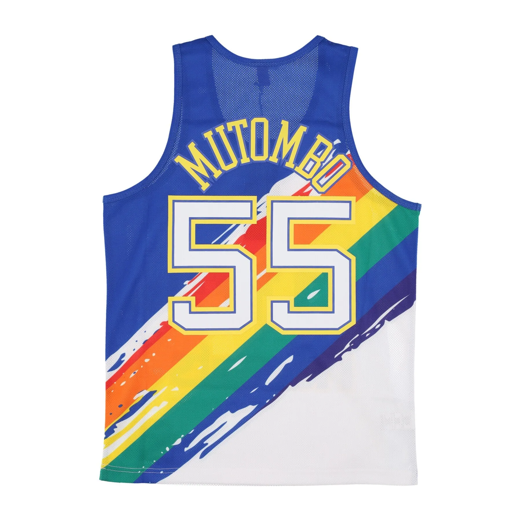 Canotta Basket Uomo Nba Paint Brush Mesh Tank No 55 Dikembe Mutombo Dennug Multi/white
