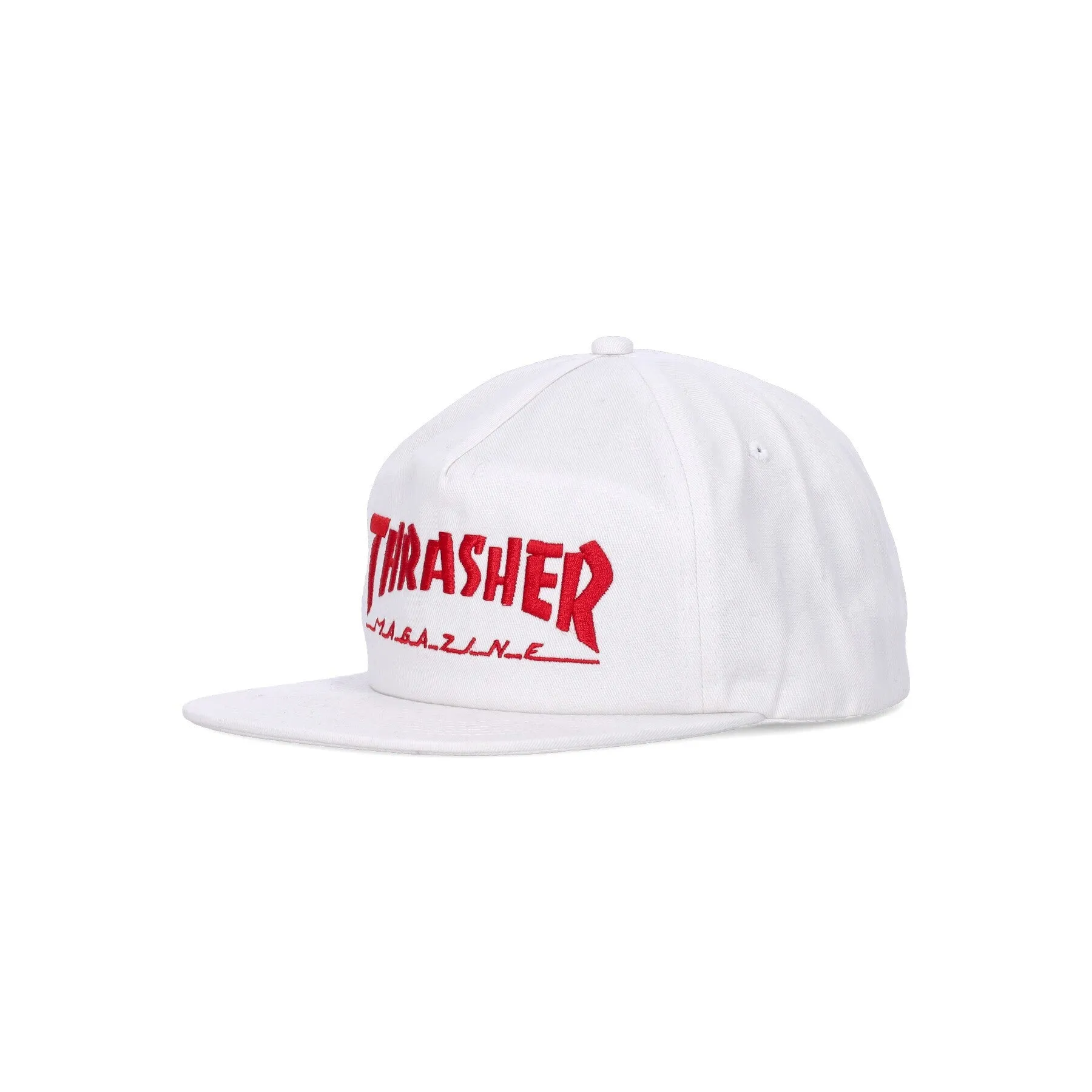 Cappellino Visiera Piatta Uomo Skate Mag Logo Snapback White