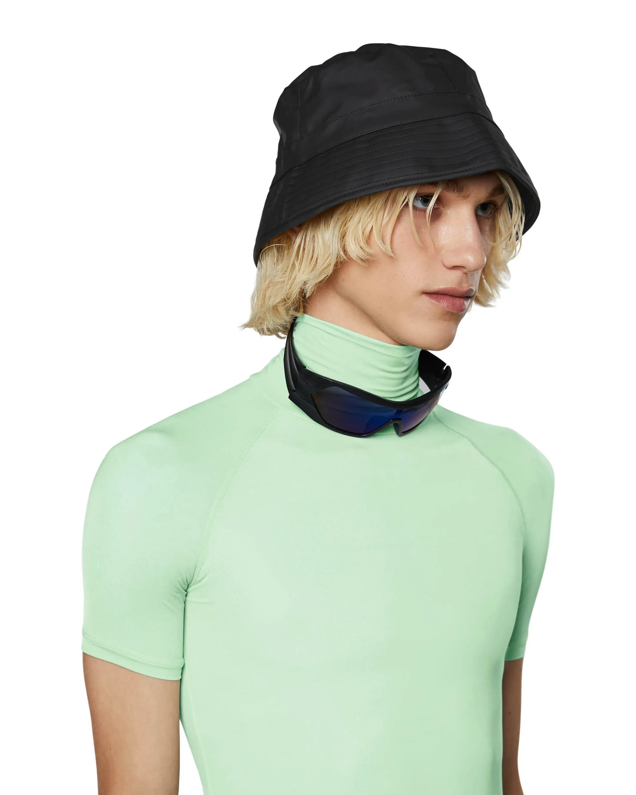 Cappello a pescatore da pioggia Bucket hat nero