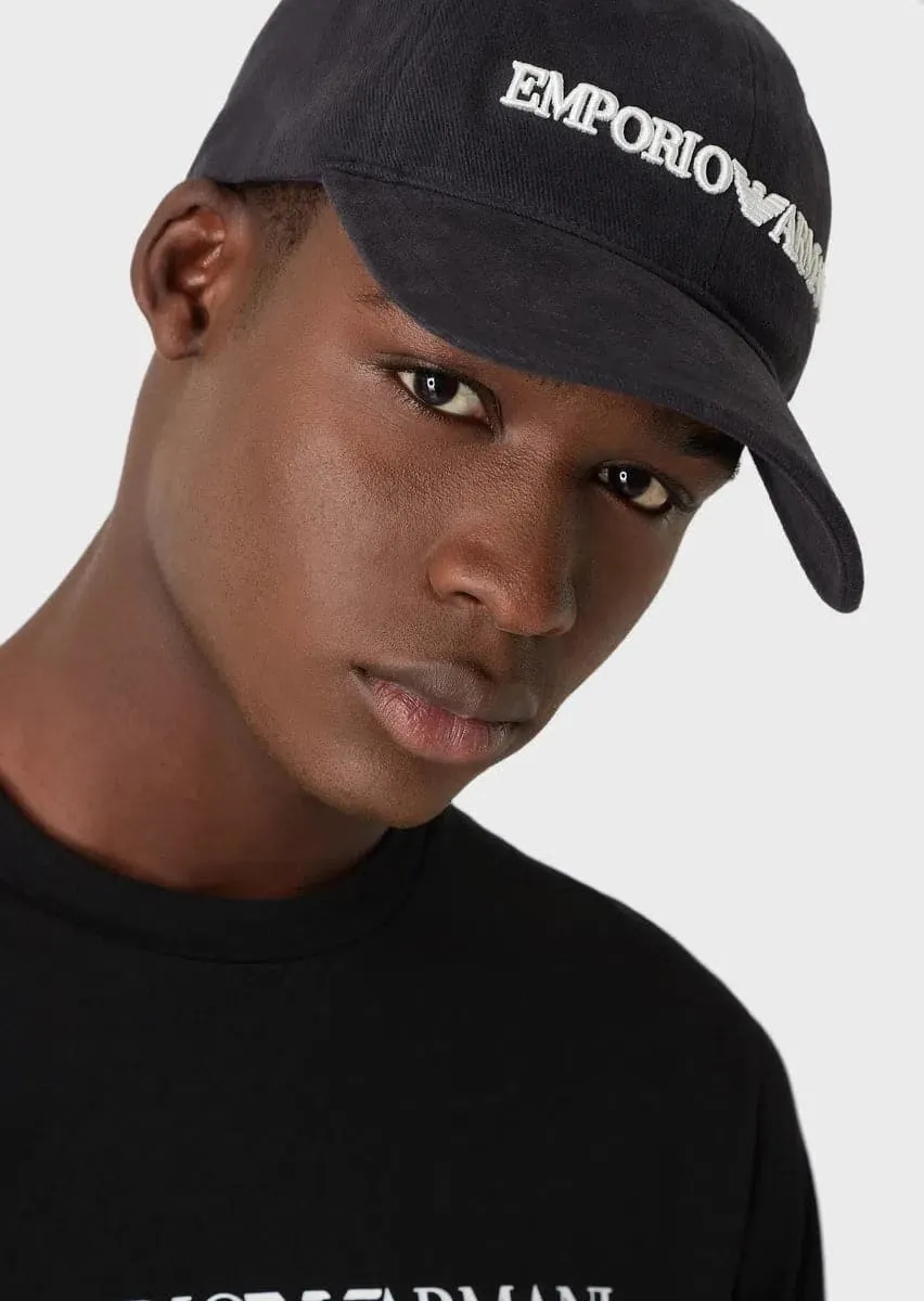 Cappello da baseball ricamo Emporio Armani a rilievo