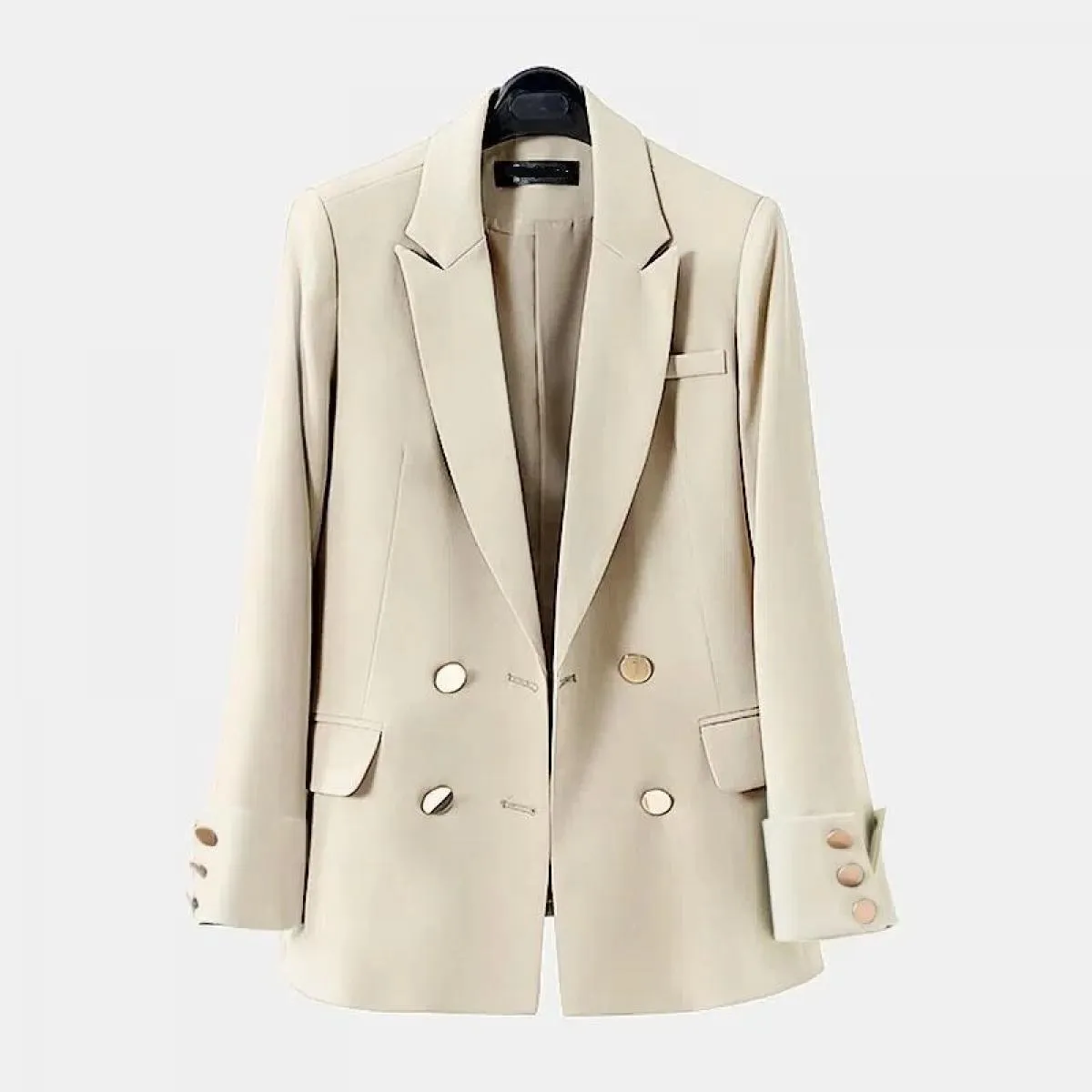 Cappotto blazer da donna primavera autunno Cappotto manica lunga doppio petto Giacche eleganti Cappotto da donna Blazer da lavor