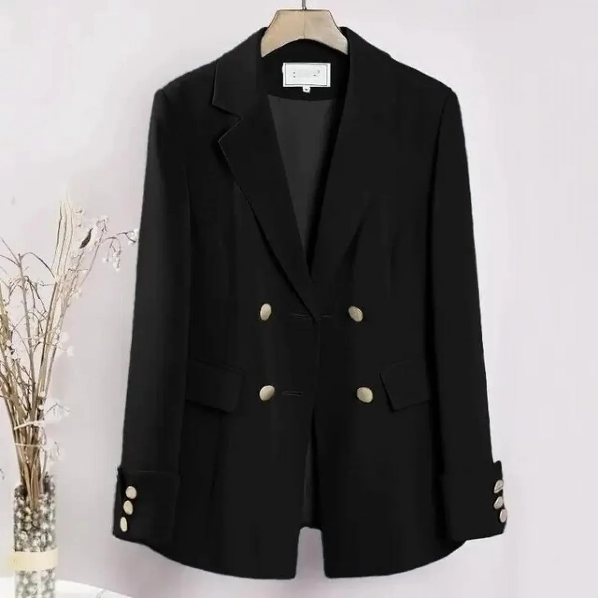 Cappotto blazer da donna primavera autunno Cappotto manica lunga doppio petto Giacche eleganti Cappotto da donna Blazer da lavor