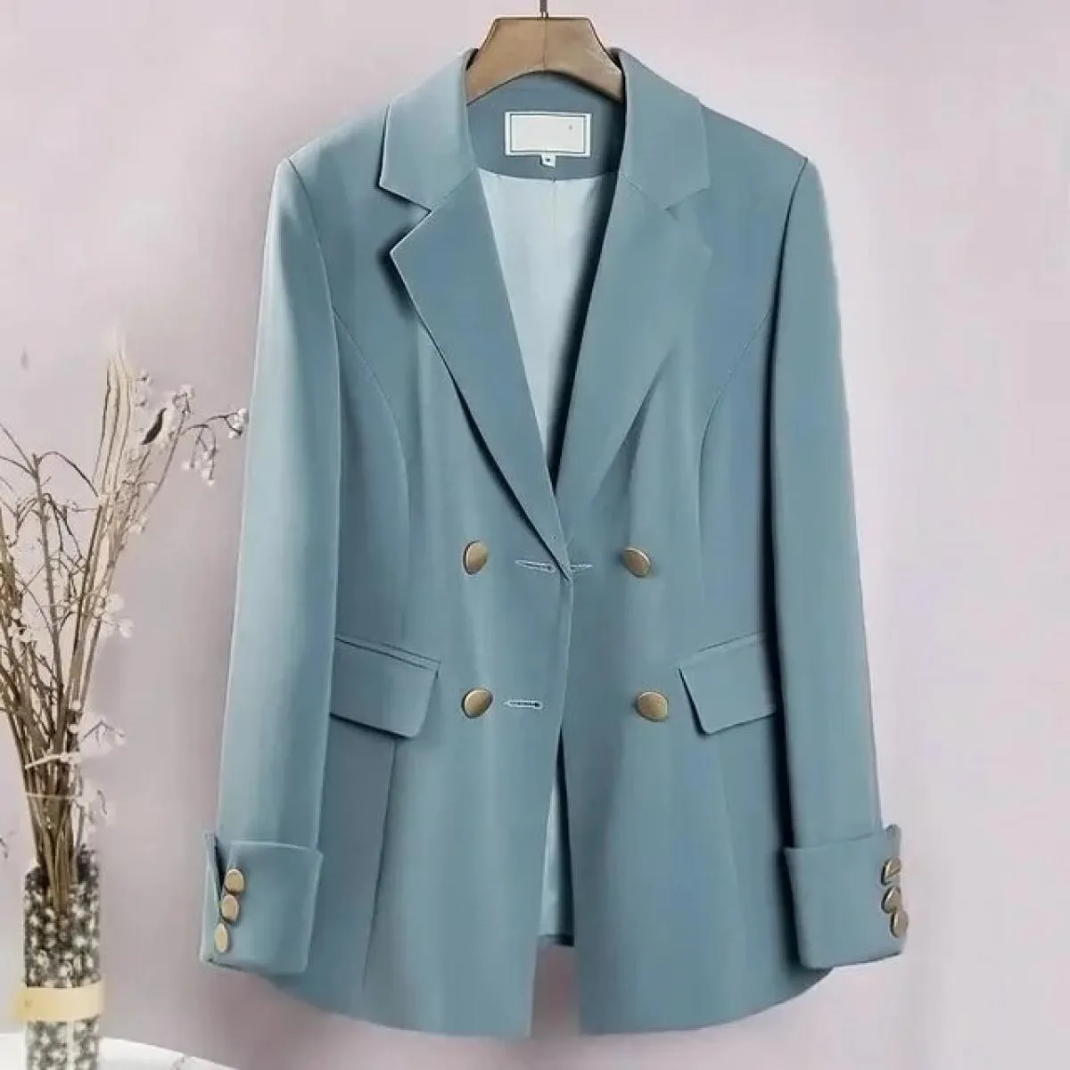 Cappotto blazer da donna primavera autunno Cappotto manica lunga doppio petto Giacche eleganti Cappotto da donna Blazer da lavor
