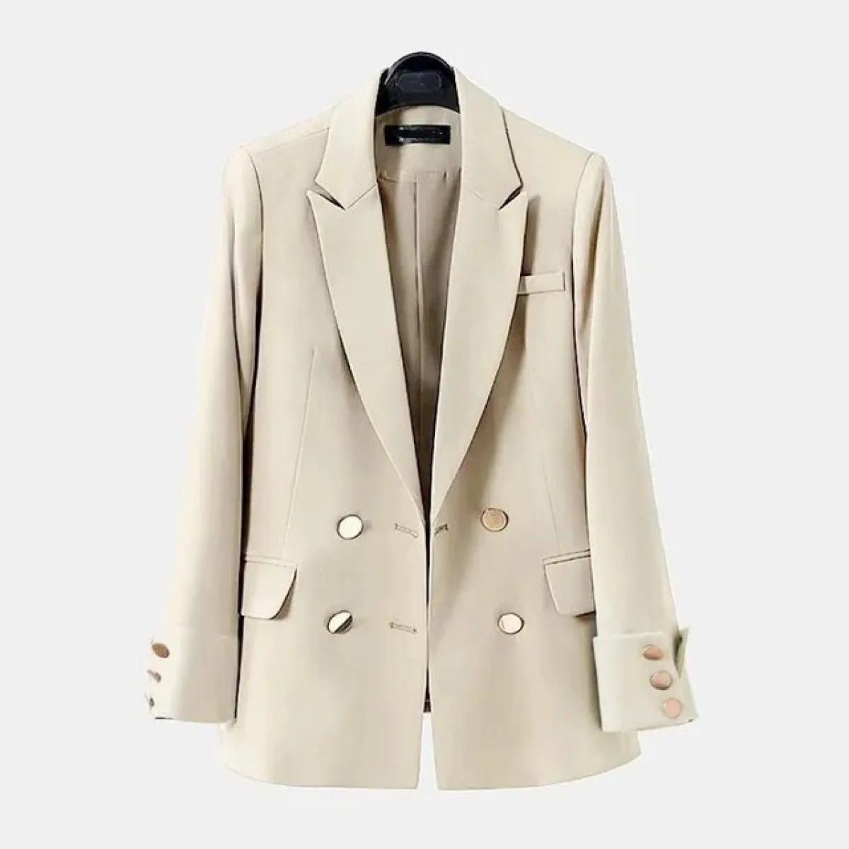 Cappotto blazer da donna primavera autunno Cappotto manica lunga doppio petto Giacche eleganti Cappotto da donna Blazer da lavor