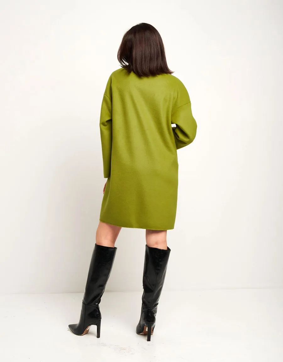 Cappotto con collo a fascetta