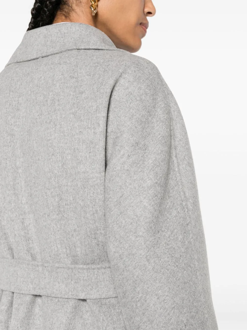 Cappotto elisa con cintura in grigio - donna