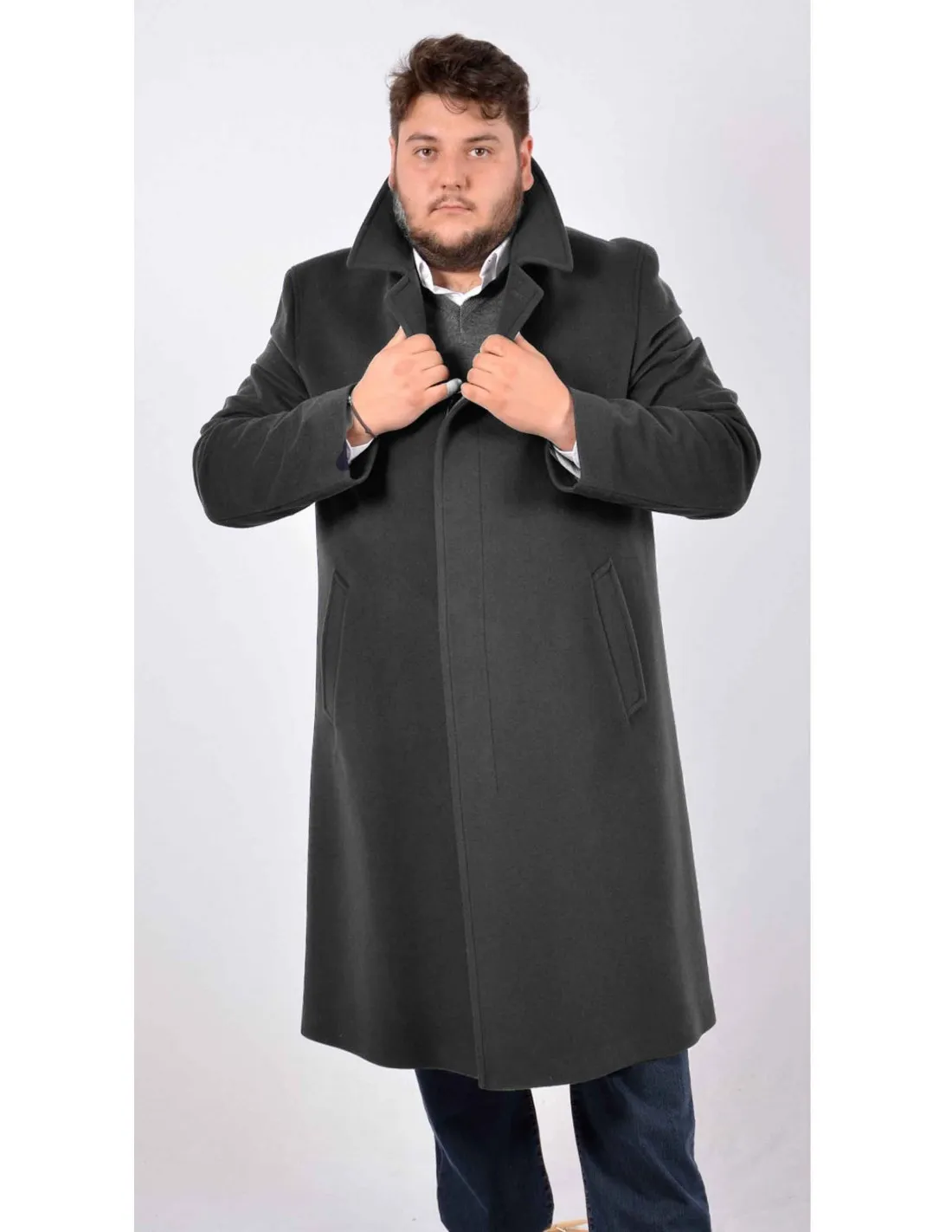 Cappotto in Pura lana Cachemire Grigio Mod Rimini A / I
