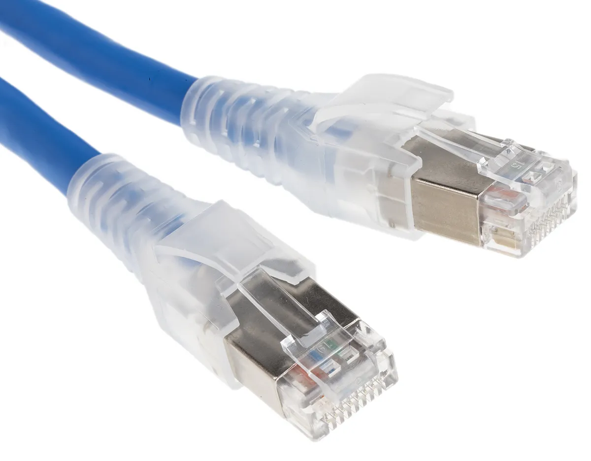 Cavo Ethernet Cat6a (S/FTP) Belden, guaina in LSZH col. Blu, L. 2m, Con terminazione