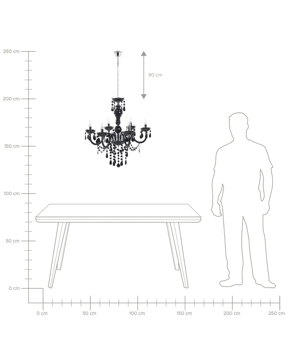 Chandelier KALANG L Black