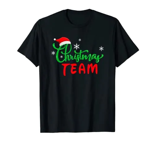 Christmas Team Regalo Natale Gruppo Famiglia Coordinati Maglietta