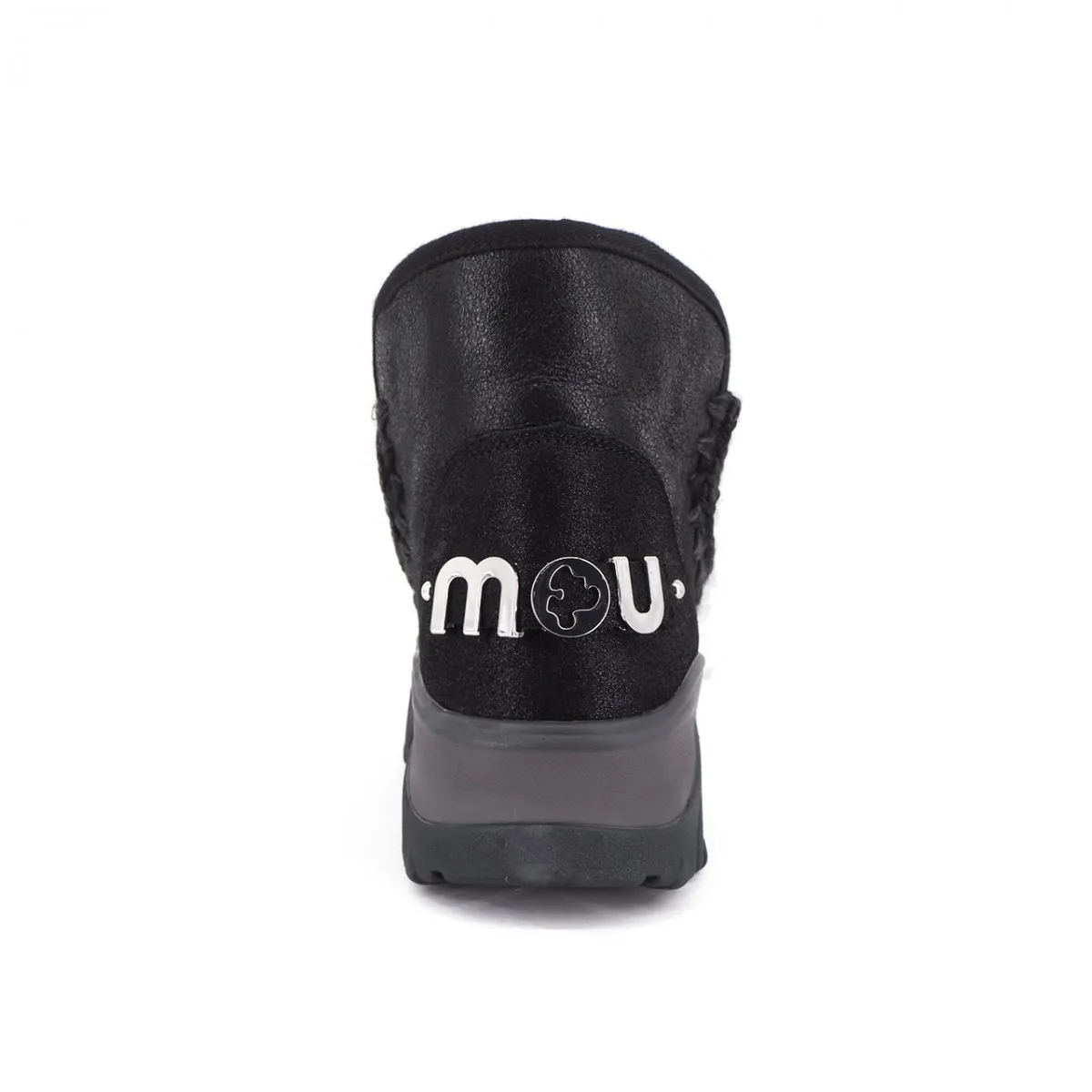Chunky Eskimo Sneaker Big Logo Cracked Black Grey