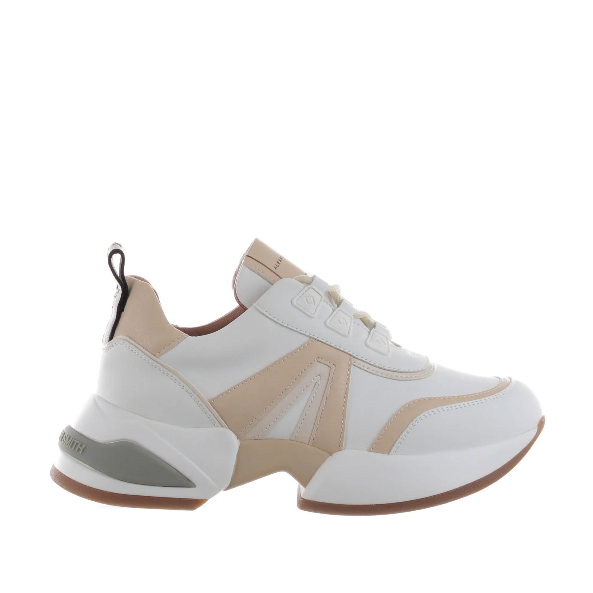 Chunky sneaker marble in pelle