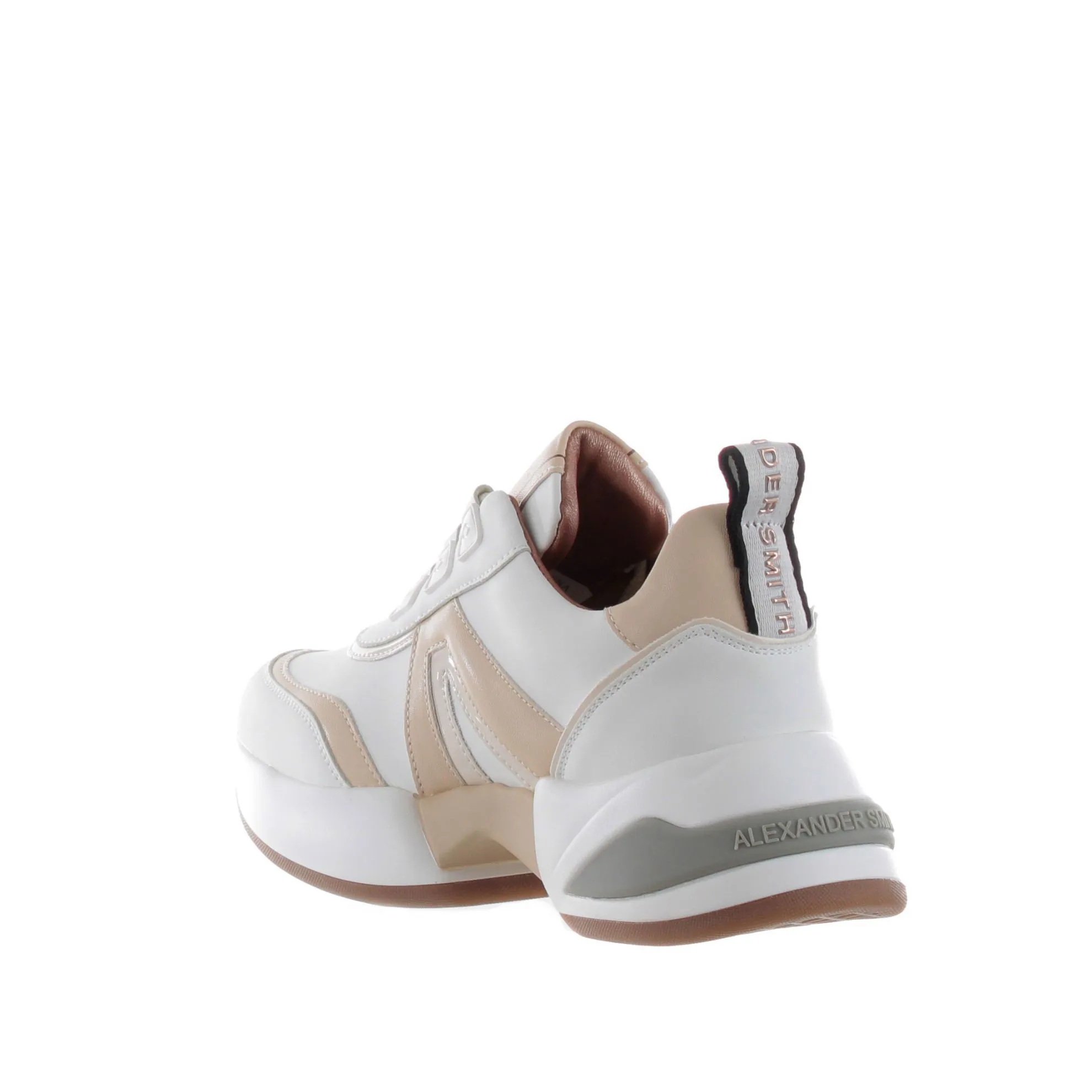 Chunky sneaker marble in pelle