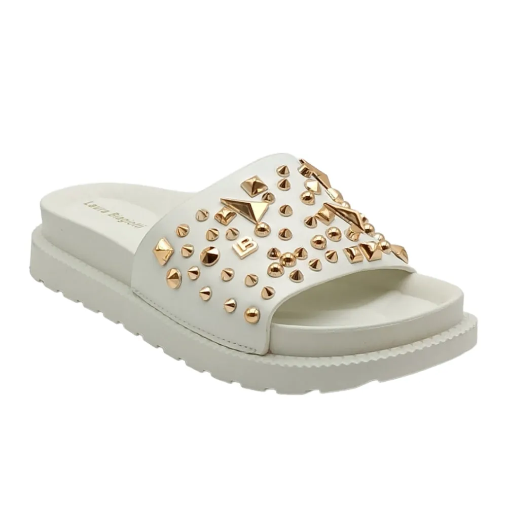 Ciabatta donna Laura Biagiotti 8179 calf white