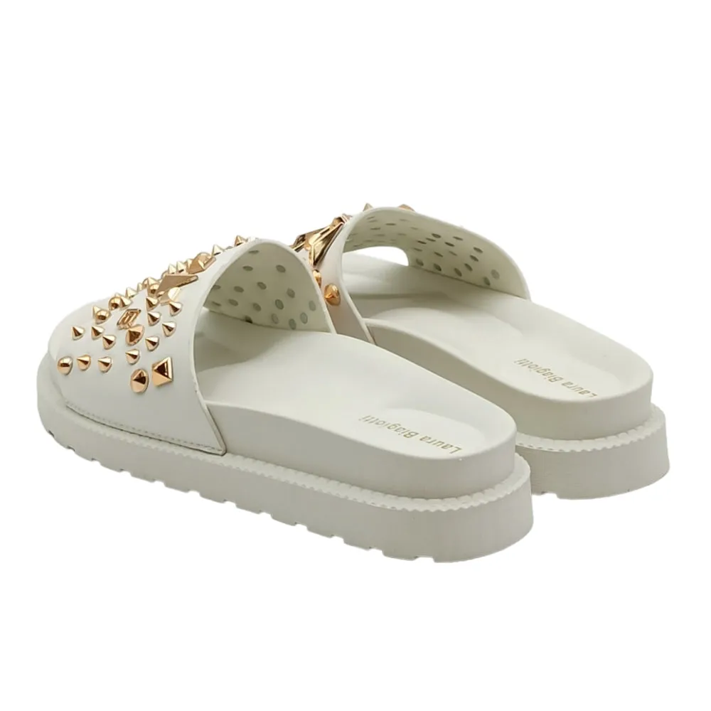 Ciabatta donna Laura Biagiotti 8179 calf white