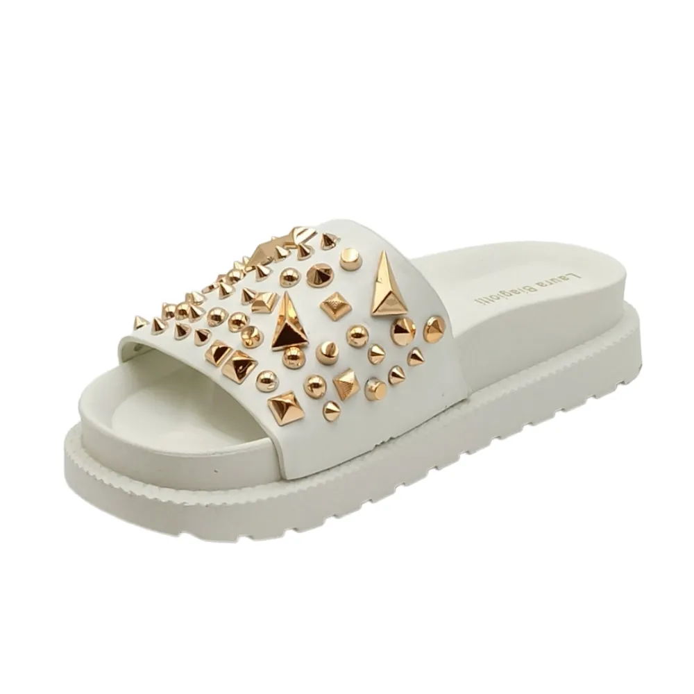 Ciabatta donna Laura Biagiotti 8179 calf white