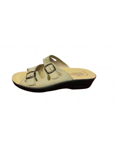 ciabatta fly flot in pelle nabuk 63008 beige Rovere plantare morbido