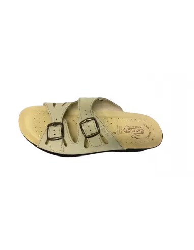 ciabatta fly flot in pelle nabuk 63008 beige Rovere plantare morbido
