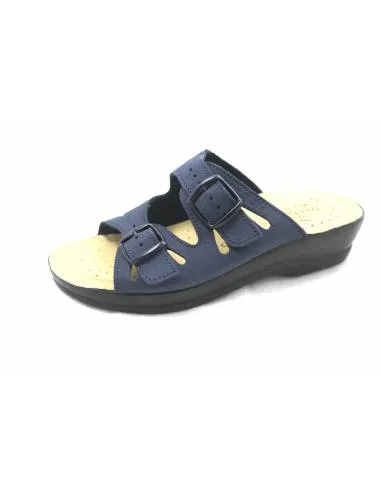 ciabatta fly flot in pelle nabuk 63008 blu