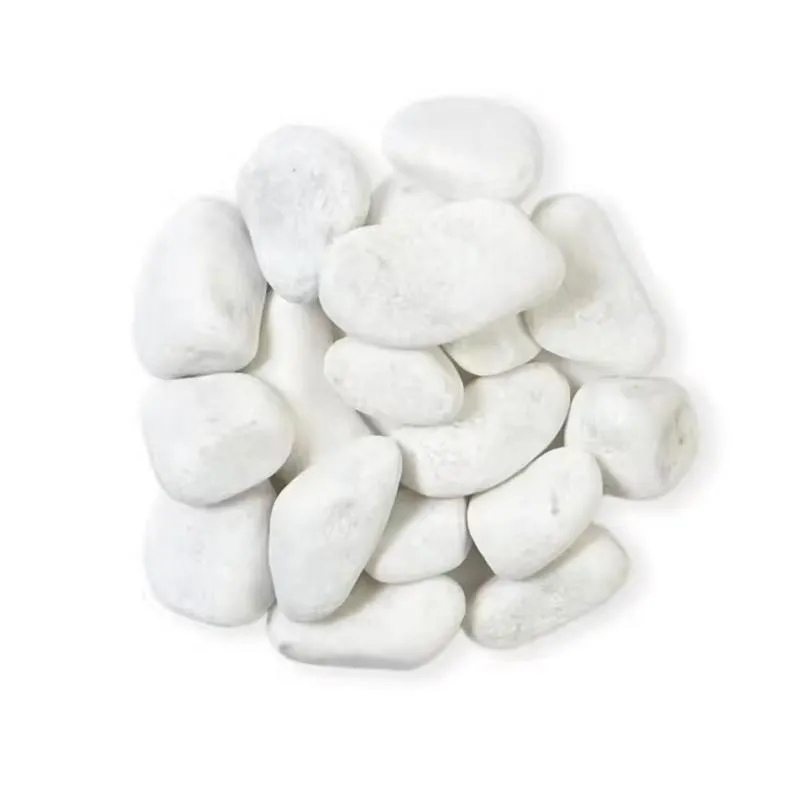 Ciottolo Bianco di Marmo di carrara 40/60 mm 20kg 
