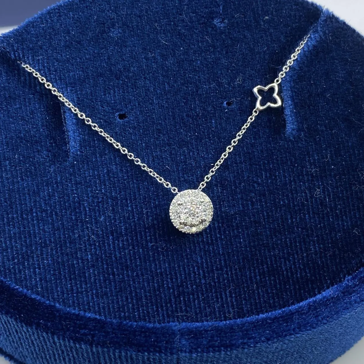 Collana Recarlo Bisanzio in Oro Bianco e Brillanti ct. 0,17