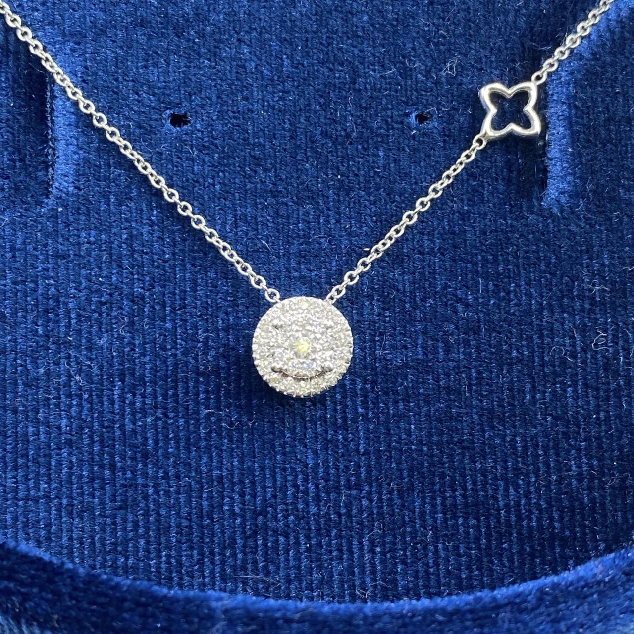 Collana Recarlo Bisanzio in Oro Bianco e Brillanti ct. 0,17
