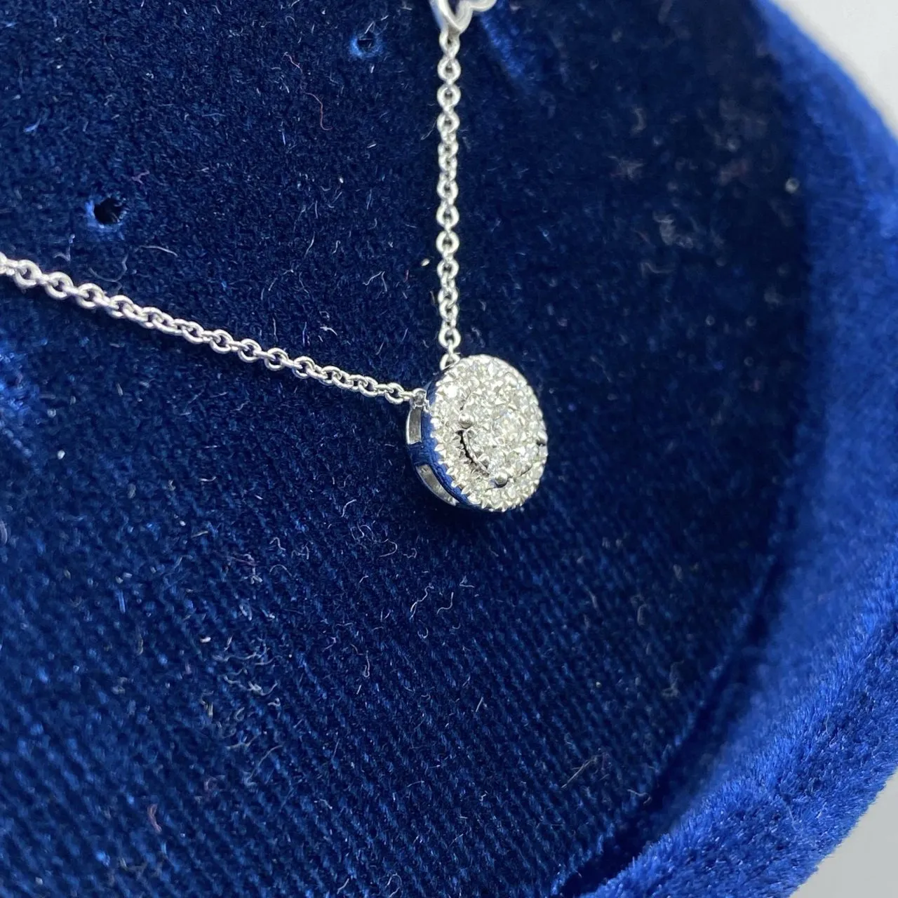 Collana Recarlo Bisanzio in Oro Bianco e Brillanti ct. 0,17