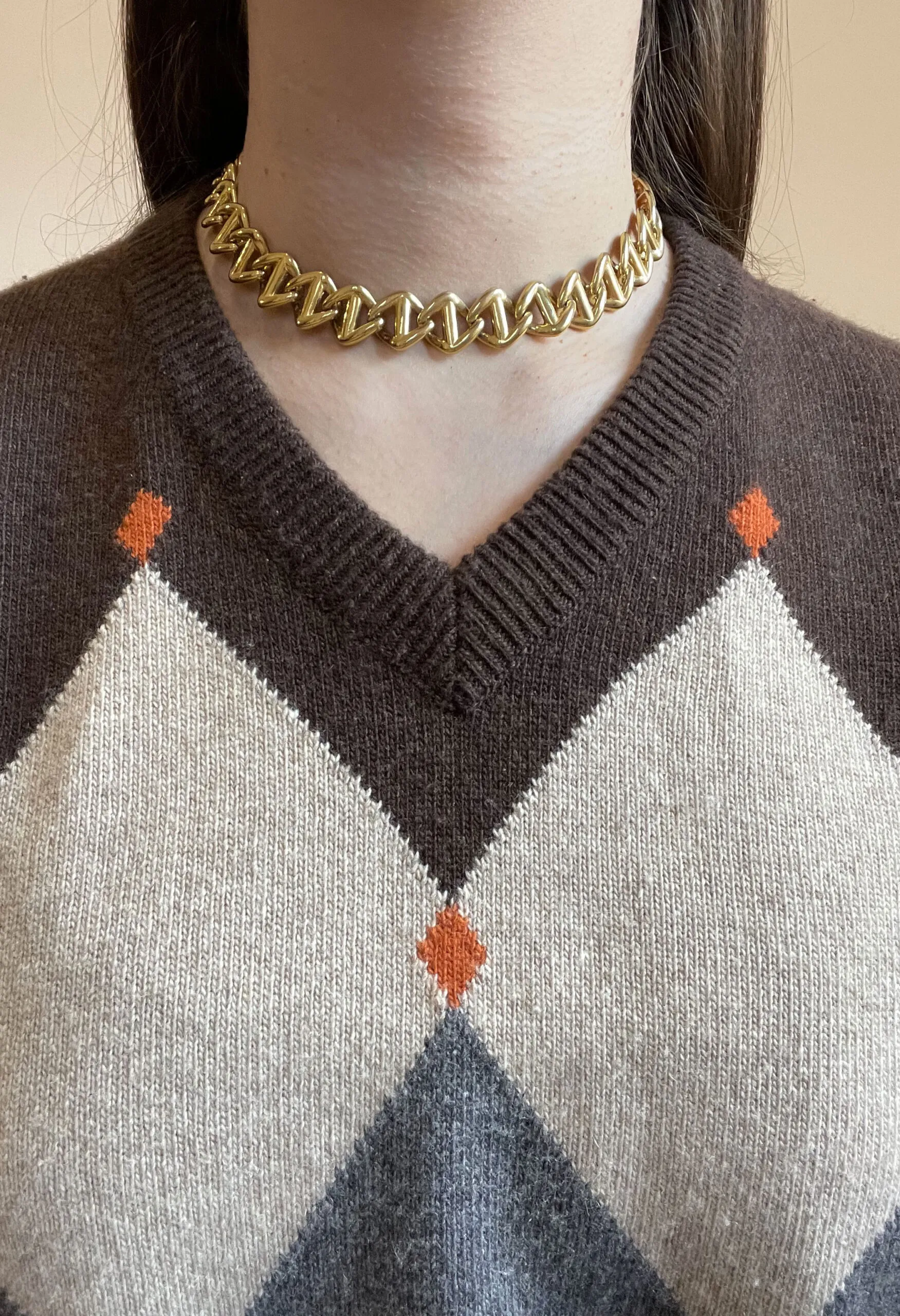 Collier P.E.P. vintage anni ’80 in maglia chunky