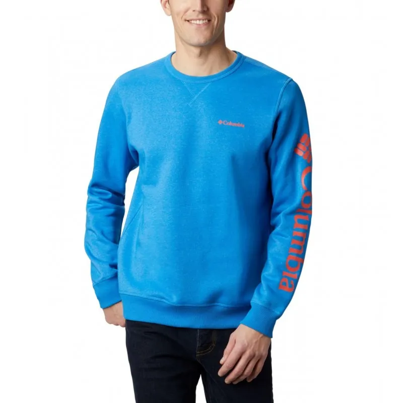 Columbia Logo Fleece Crew M Azure Blue Heather, Wildfire