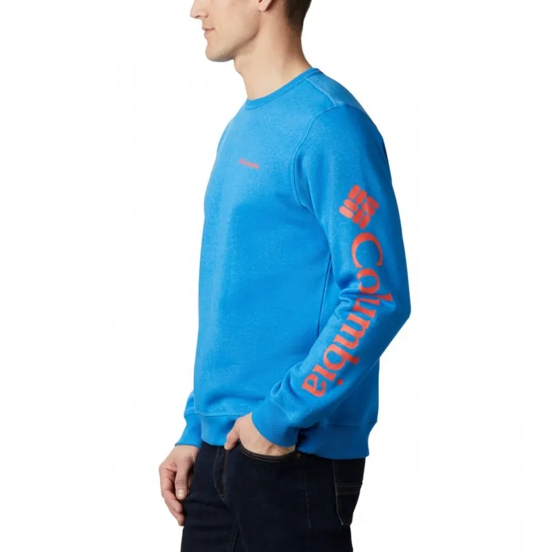 Columbia Logo Fleece Crew M Azure Blue Heather, Wildfire