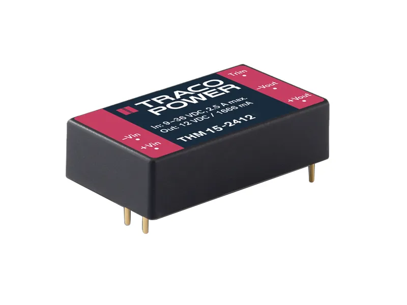Convertitore c.c.-c.c. 15W, Vin 18 → 36 V c.c., Vout 12V cc, 5kV ac Sì