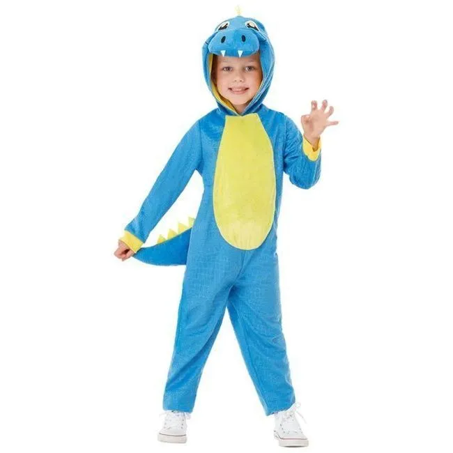 Costume da dinosauro blu bambino