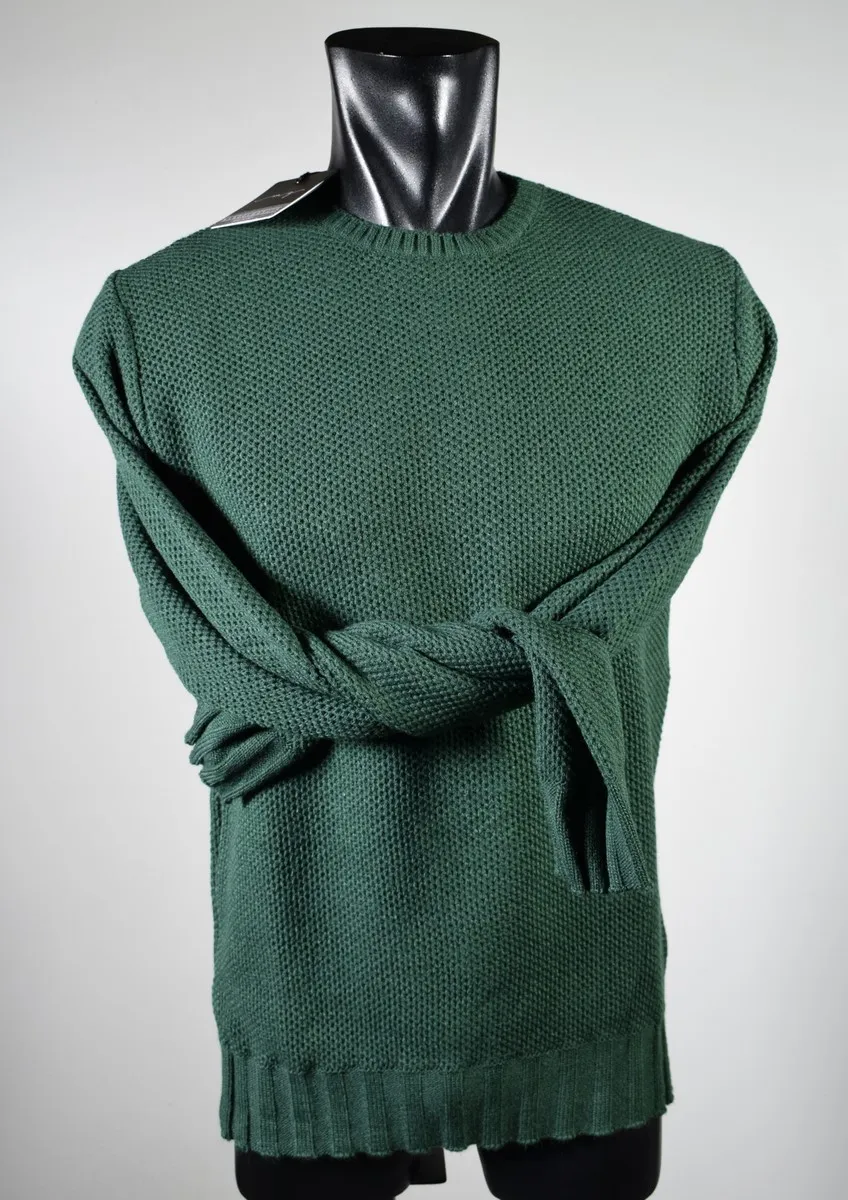 Crew-neck sweater manuel garcia ecru mixed wool
