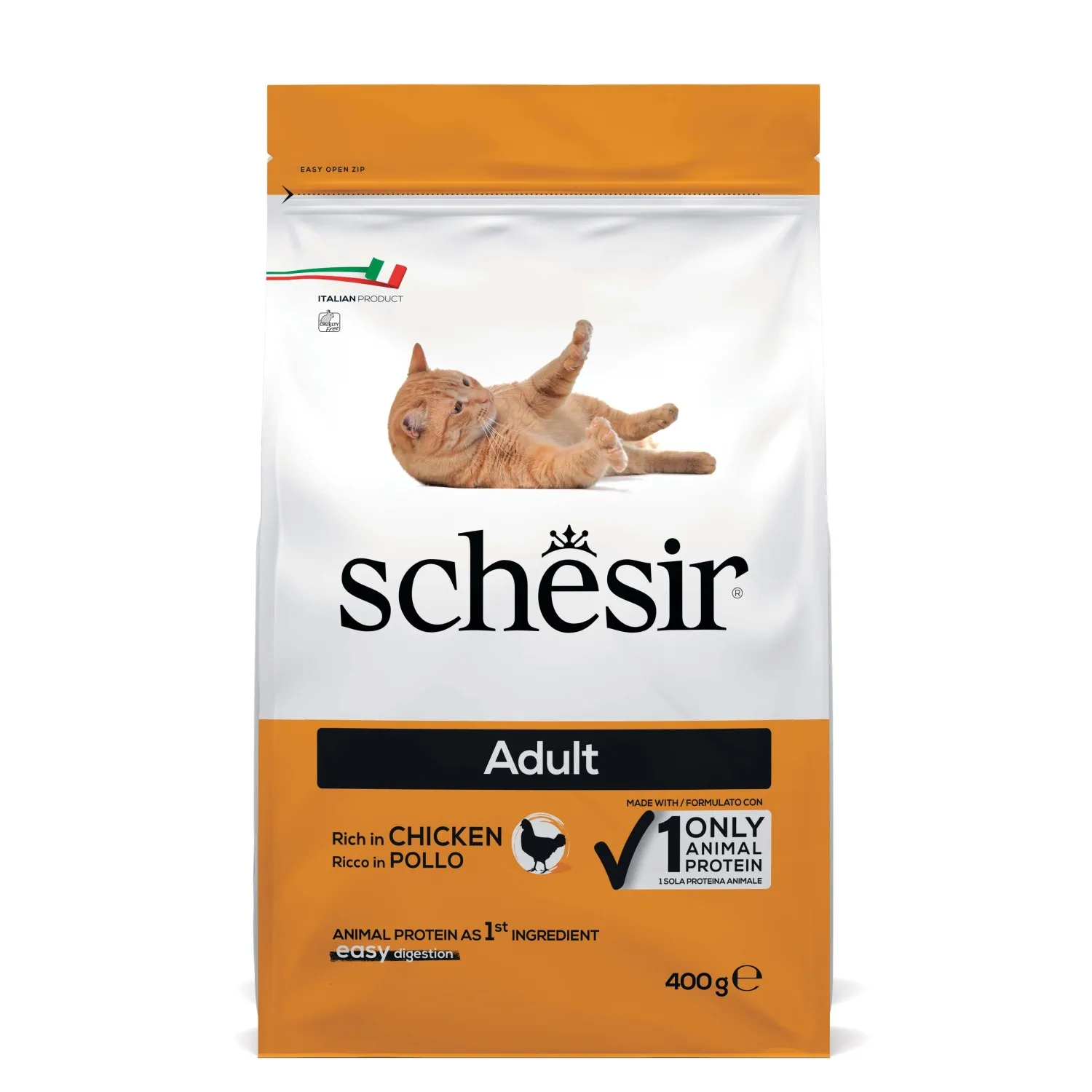 Croccantini per gatto Schesir Adult ricco in pollo 400 g