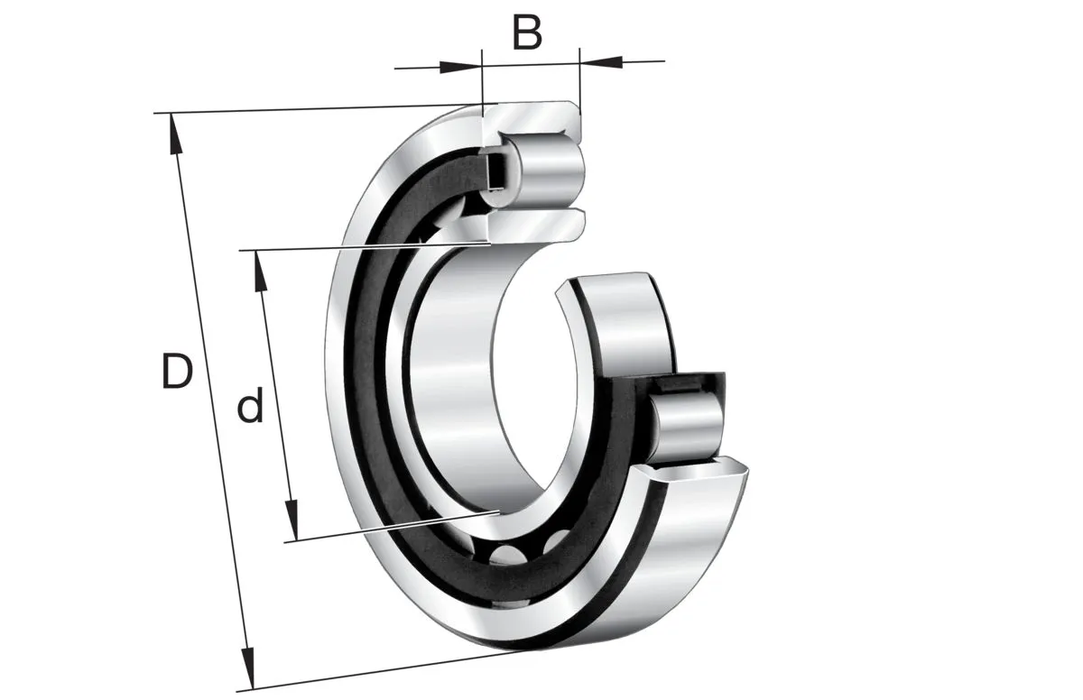 Cuscinetto a rullo FAG, file , Ø int. 35mm, Ø est. 62mm, guida larga 14mm