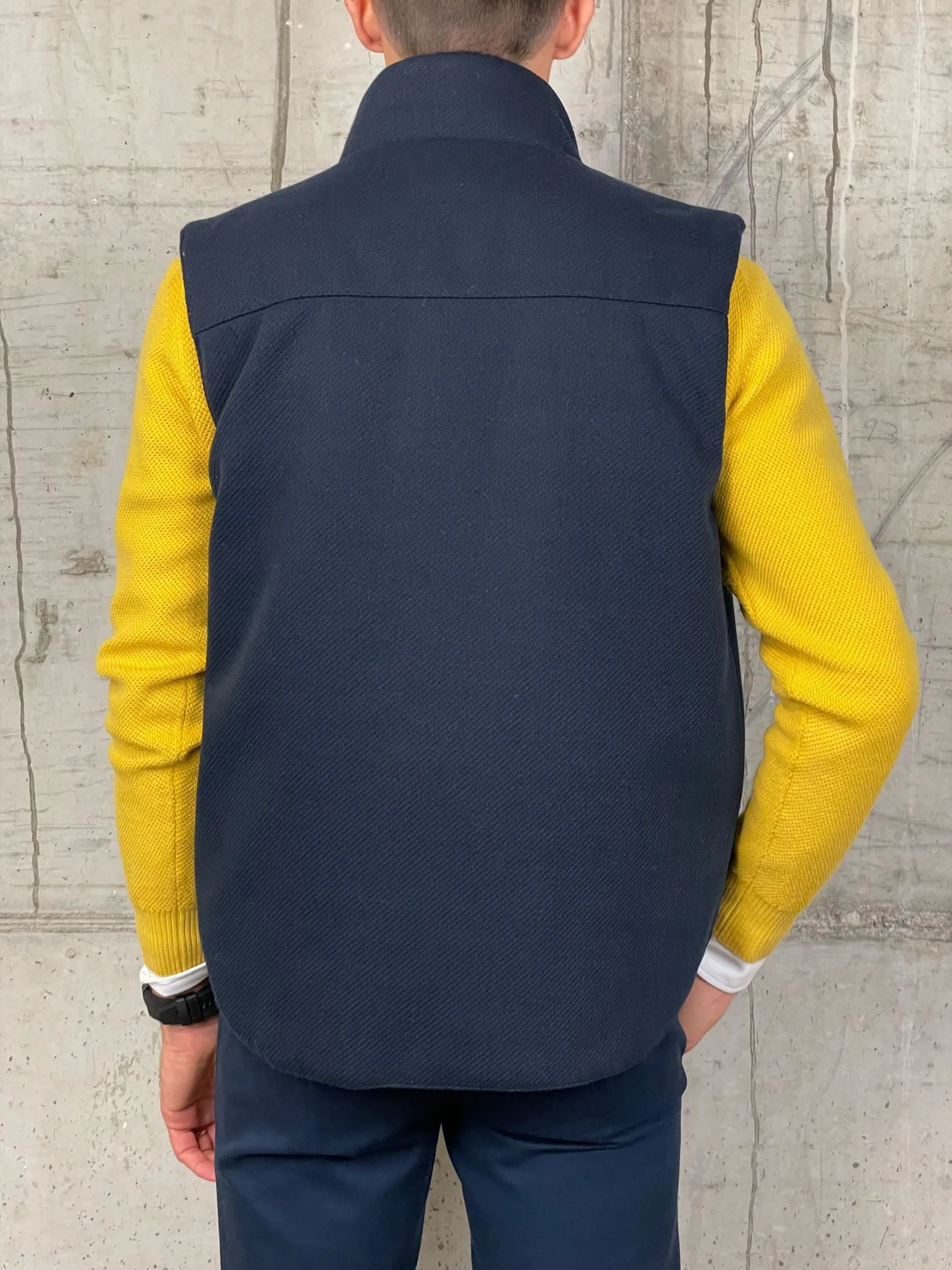 Daniele Alessandrini Gilet Imbottito Effetto Lana Blu