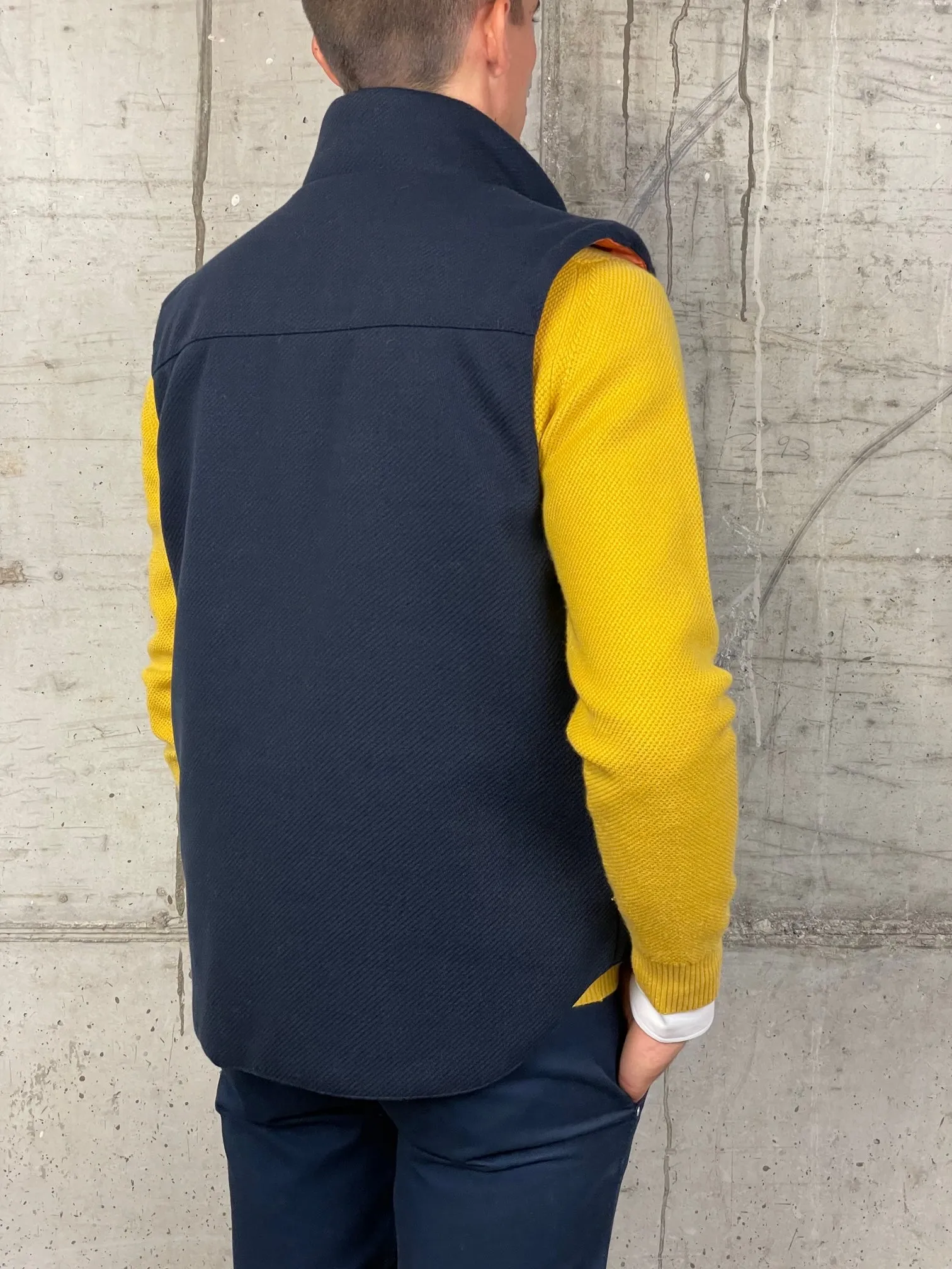Daniele Alessandrini Gilet Imbottito Effetto Lana Blu