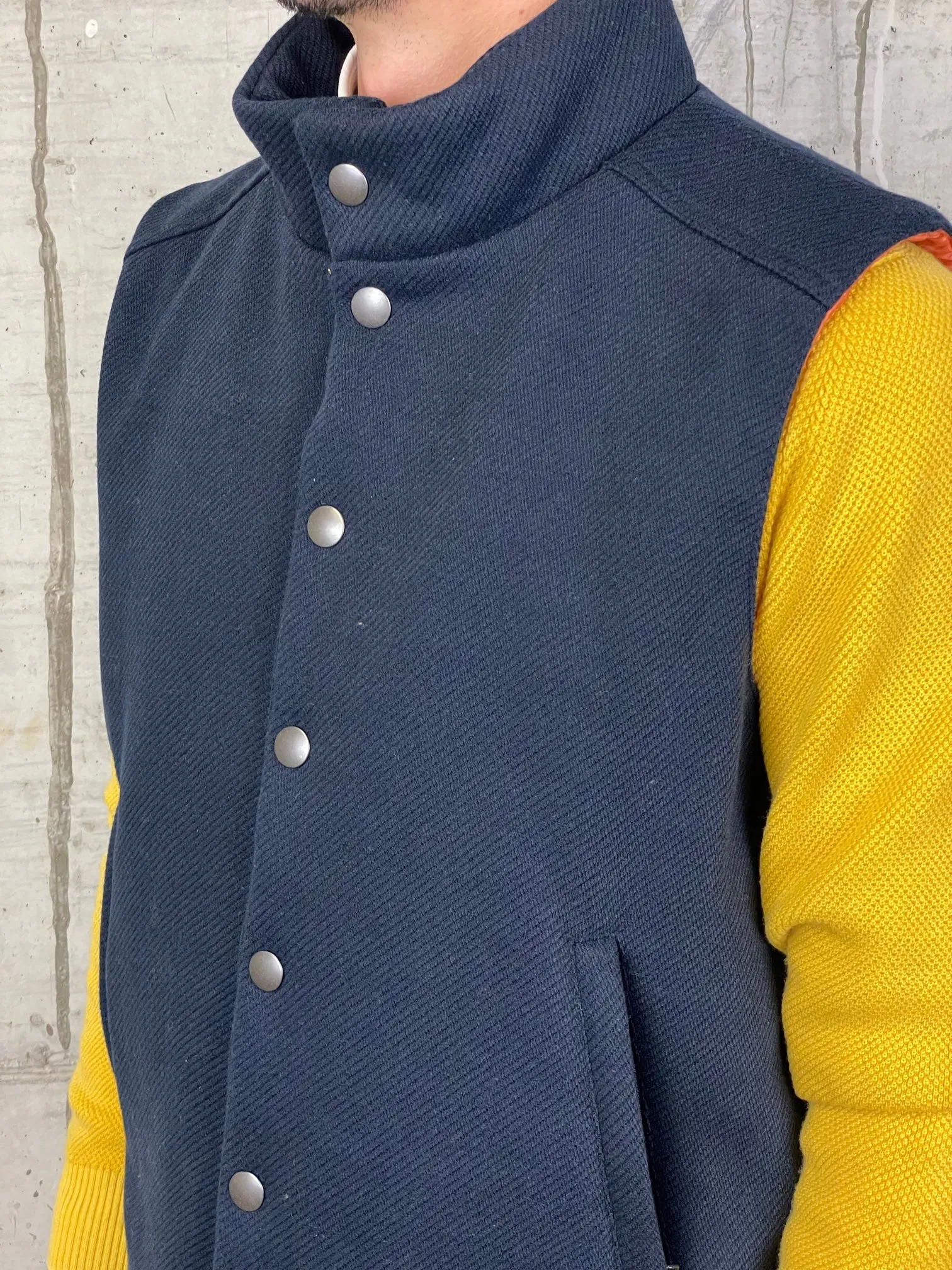Daniele Alessandrini Gilet Imbottito Effetto Lana Blu