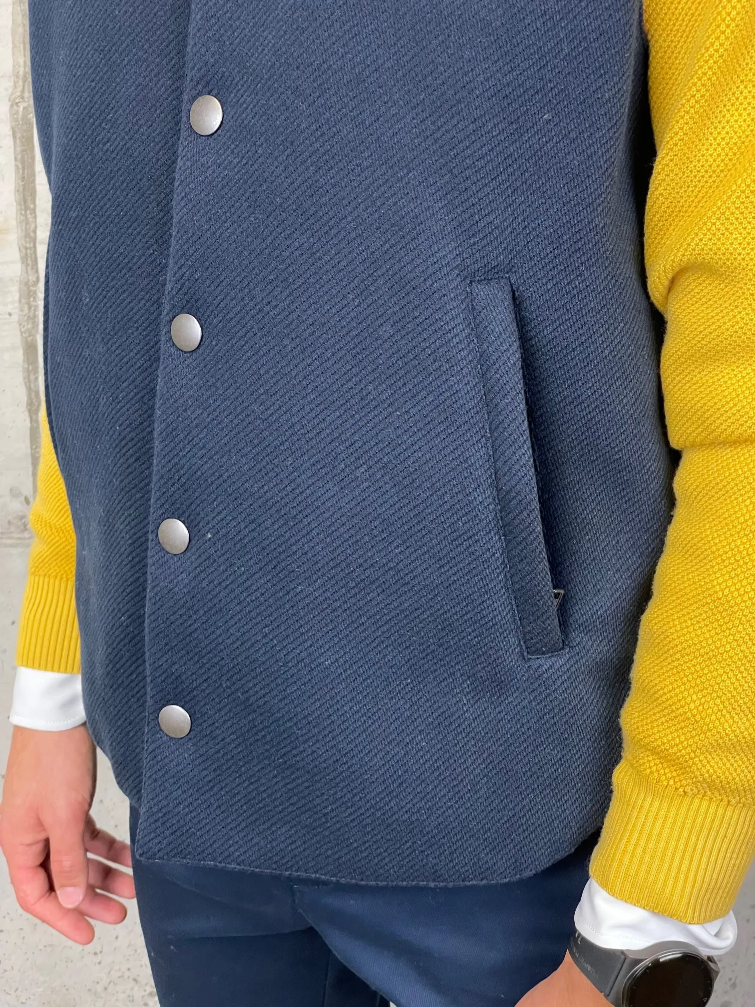 Daniele Alessandrini Gilet Imbottito Effetto Lana Blu