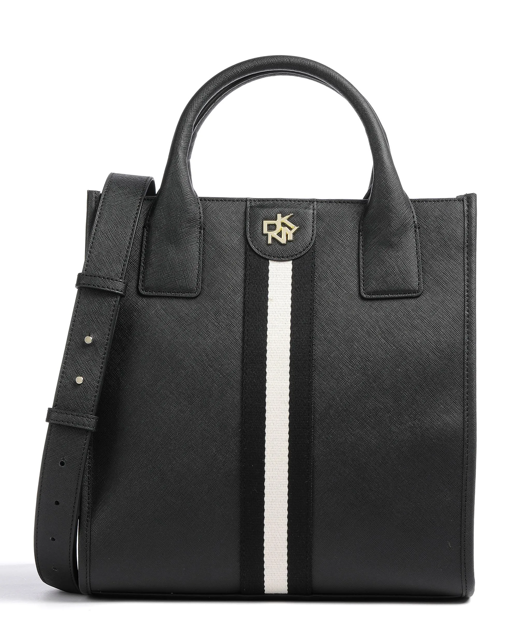 DKNY Carol Borsa a mano pelle di vacchetta saffiano nero  