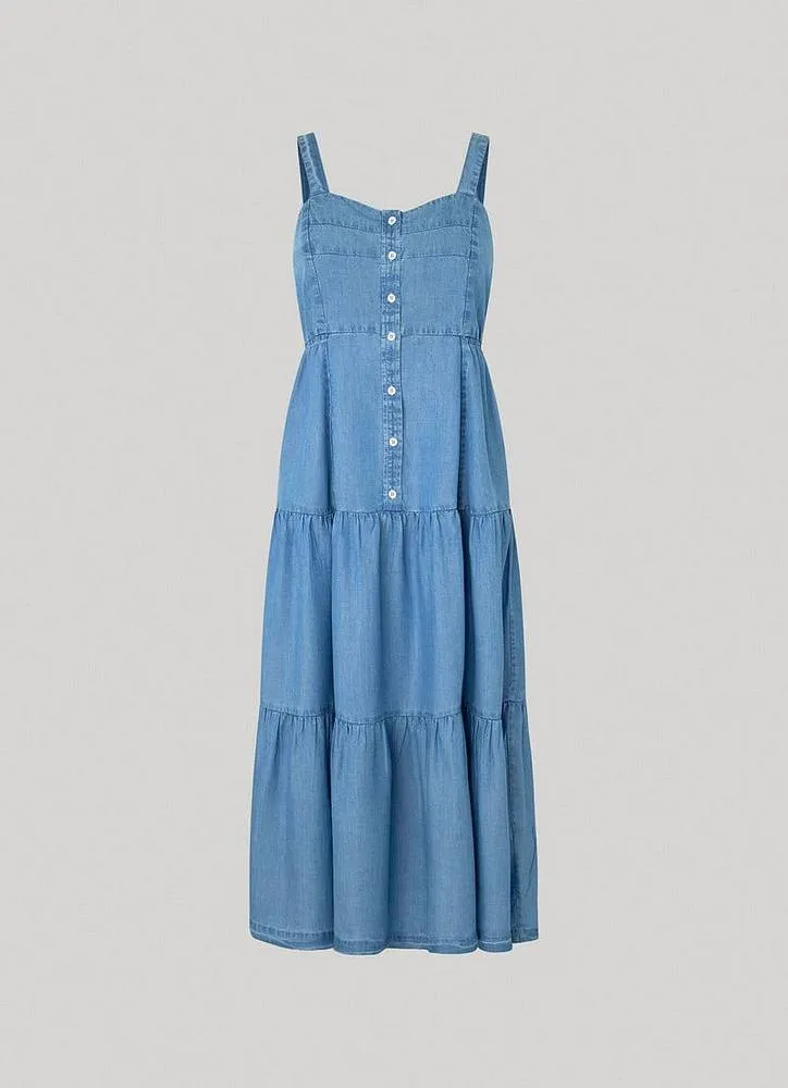 Edith - Abito Midi in Denim