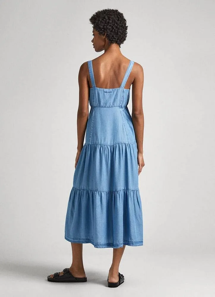 Edith - Abito Midi in Denim