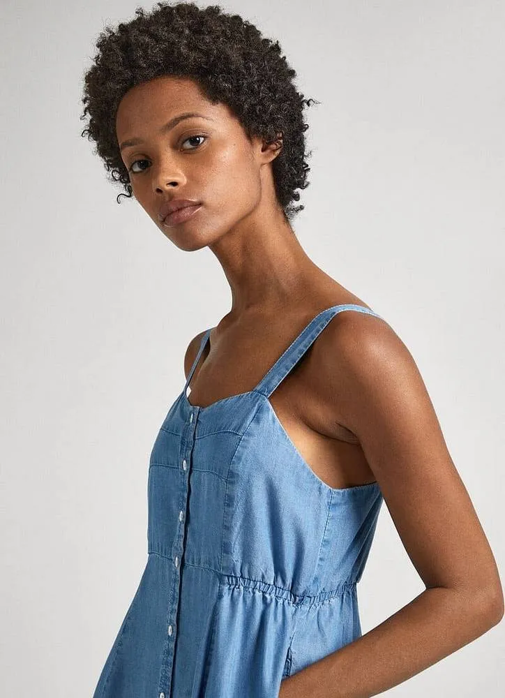 Edith - Abito Midi in Denim